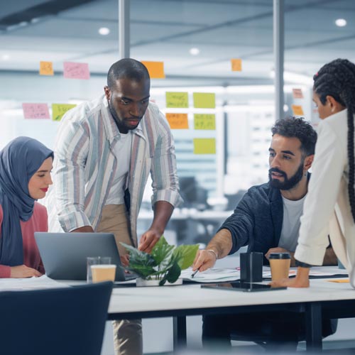 office workers looking for a job